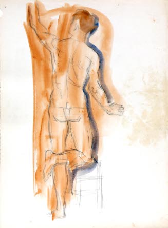 Sketchbook with forty-seven nude figure studies