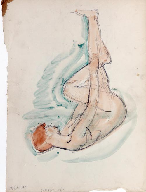 Sketchbook with forty-seven nude figure studies