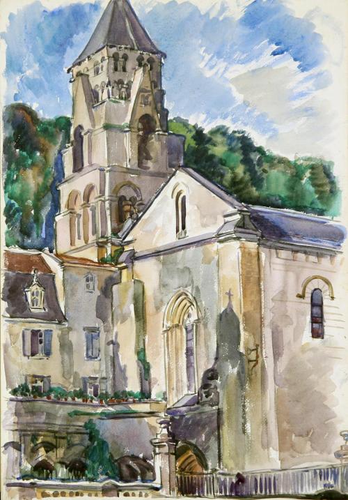 14 Cent. Tower Brantome, Perigord F., verso