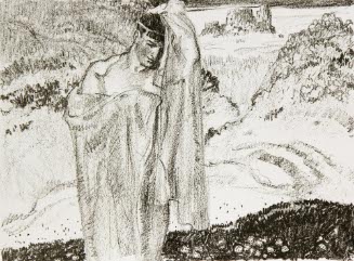 Classical Figure in Landscape
