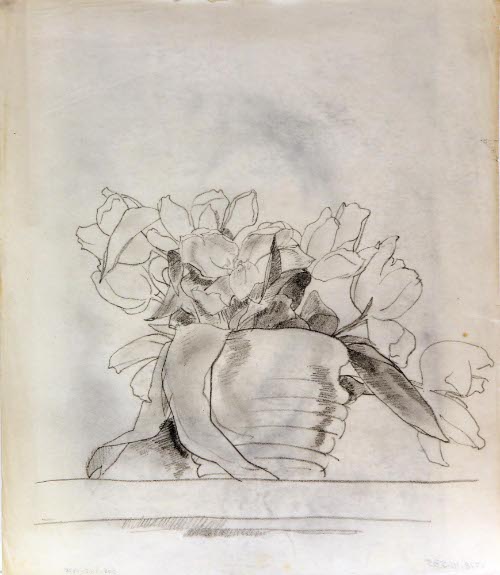 [Tulips in vase]
