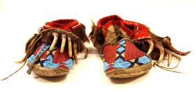 Grizzly bear claw moccasins