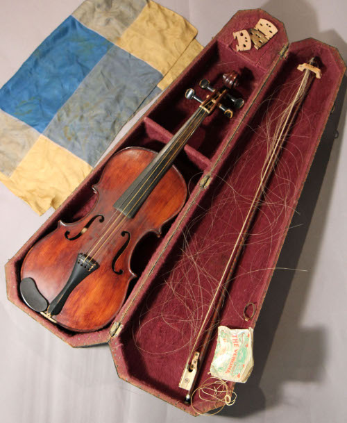 Violin, bow and case