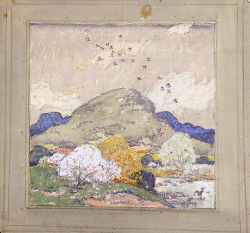 Landscape with Flock of Birds
