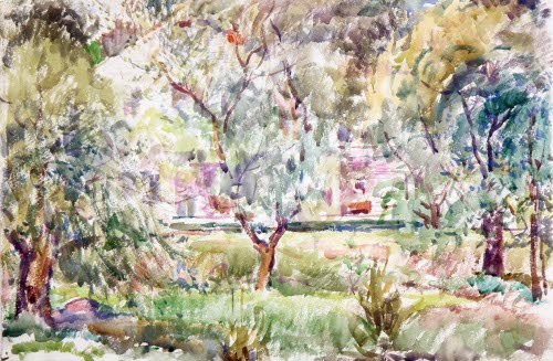 [Trees, house]