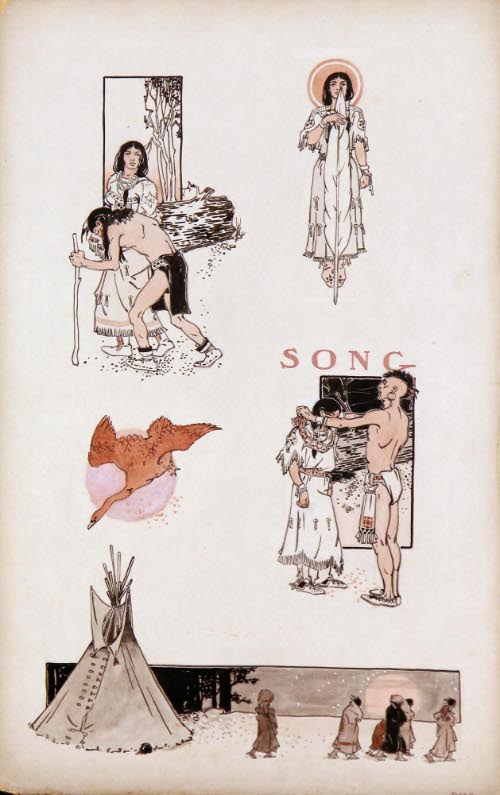 Osseo and Oweenee/Feather Staff/Red Swan/Algonquin/Guests Departing