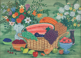 Still Life - Flowers and Fruit