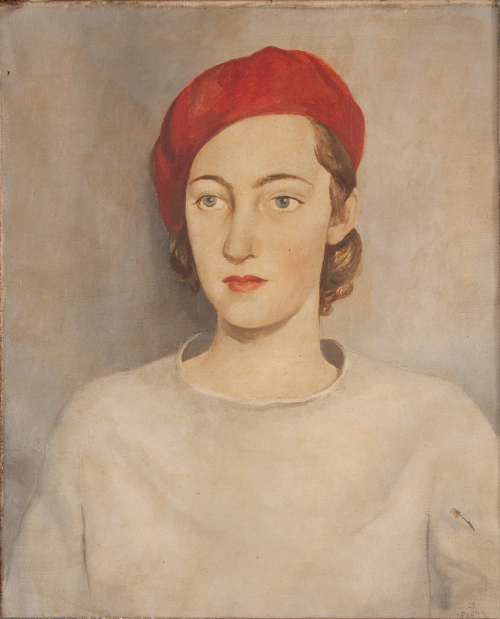 GIRL W/RED BERET