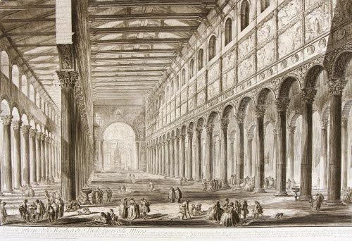 Spaccato Interno della Basilica di S. Paolo Fuori delle Mura