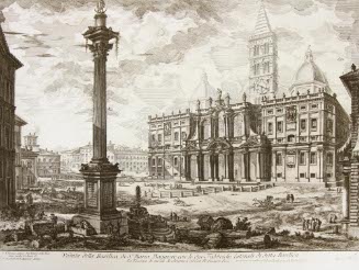 Veduta della Basilica di S. Maria Maggiore con le due Fabbriche laterali di detta Basilica