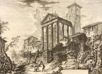 Veduta del Tempio di Ercole nella Citta di Cora