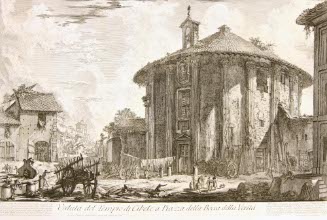 Veduta del tempio di Cibelle A Piazza della Bocca della Verita