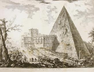 Veduta del Sepolcro di Cajo Cestio