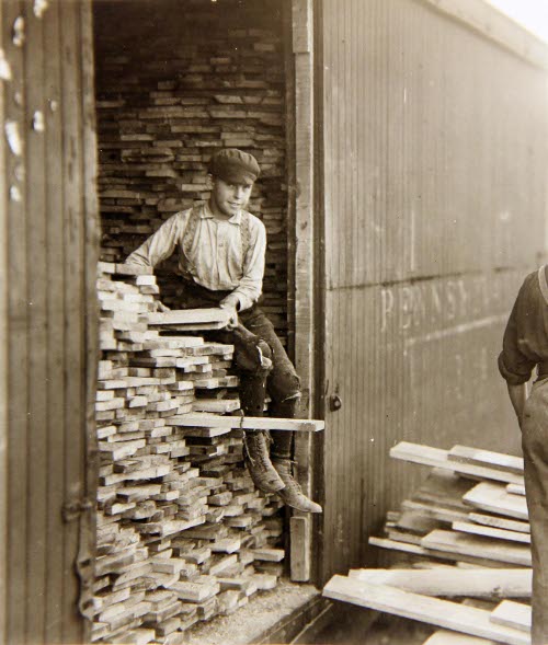 Young Boy Working for Hickok Lumber Co., Burlington, Vermont
