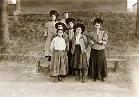 Young girls at Chace Cotton Mill