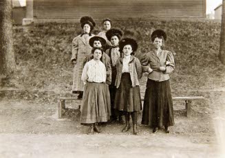 Young girls at Chace Cotton Mill
