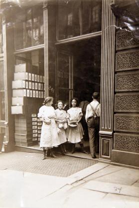 Girls in Paper box factory