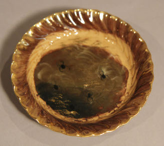 Dish, scalloped rim