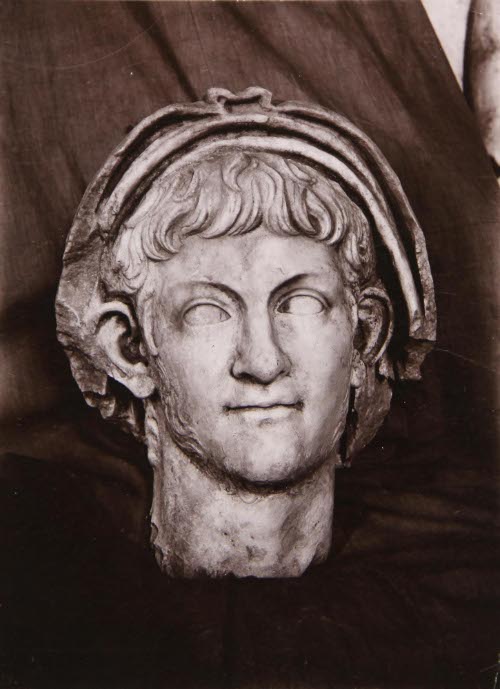 [Roman head with hat]