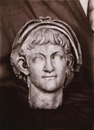 [Roman head with hat]