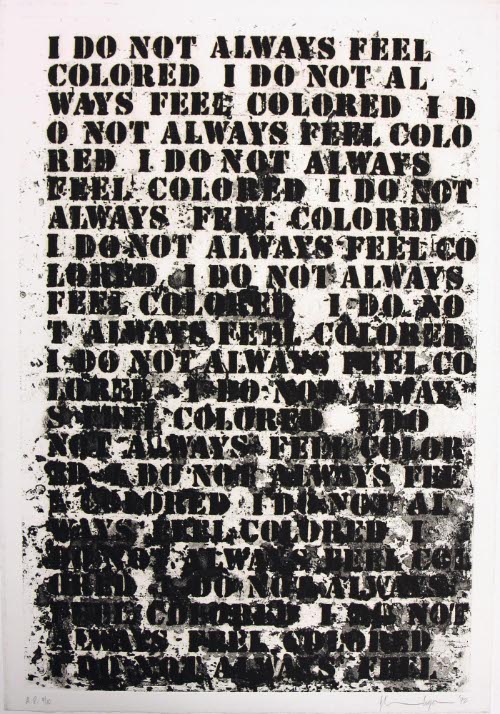 Untitled (Four Etchings), Untitled (I Do Not Always Feel Colored)