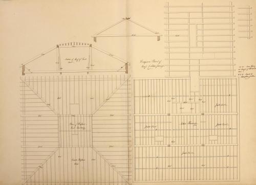 Plans of Roofs and Attic Flooring, Wheeler House Drawings