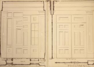 Page From Wheeler House Drawings, Door Elevations
