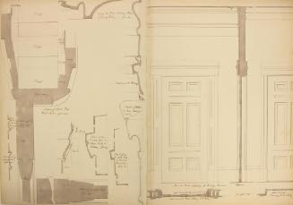 Page from Wheeler House Drawings, Interior Molding, Doors