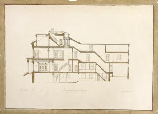 Longitudinal Section, Wheeler House Drawings