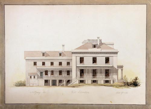 West Elevation, Wheeler House Drawings