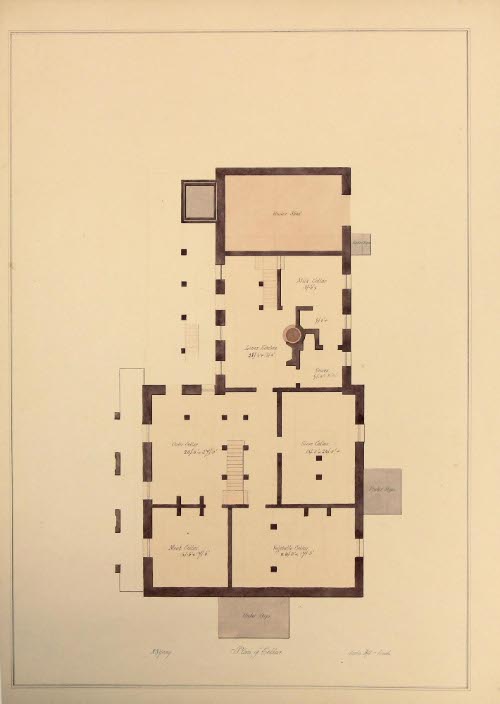 Cellar Floor Plan, Wheeler House Drawings