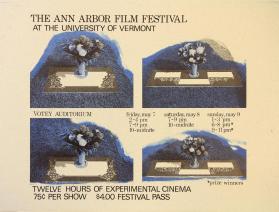 The Ann Arbor Film Festival at The University of Vermont poster