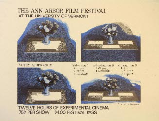 The Ann Arbor Film Festival at The University of Vermont poster