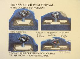 The Ann Arbor Film Festival at The University of Vermont poster