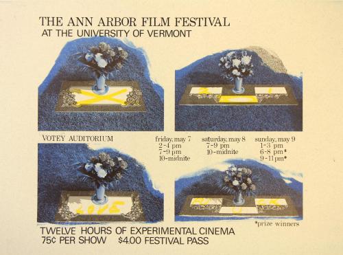 The Ann Arbor Film Festival at The University of Vermont poster