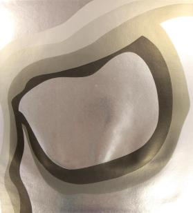 Black Loop on Silver Background