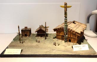 Model of NW Coast Indian village (Massett)