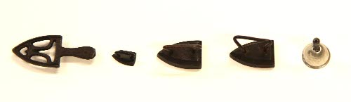 Trivets and tea bell, miniature