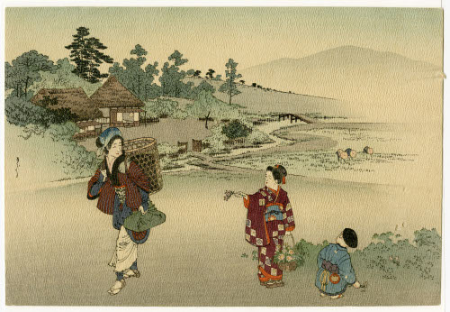 Woman and two children