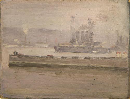 Ship on River