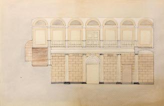 Architectual drawing of Marble Court