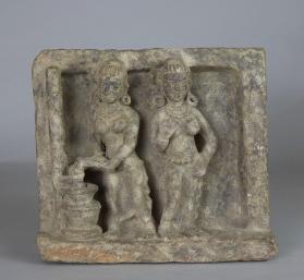 GUPTA PLAQUE [TWO WOMEN, ONE CHURNING BUTTER]