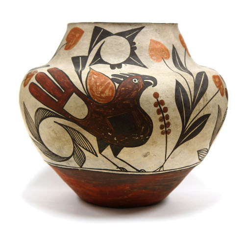 VESSEL WITH LARGE BIRD