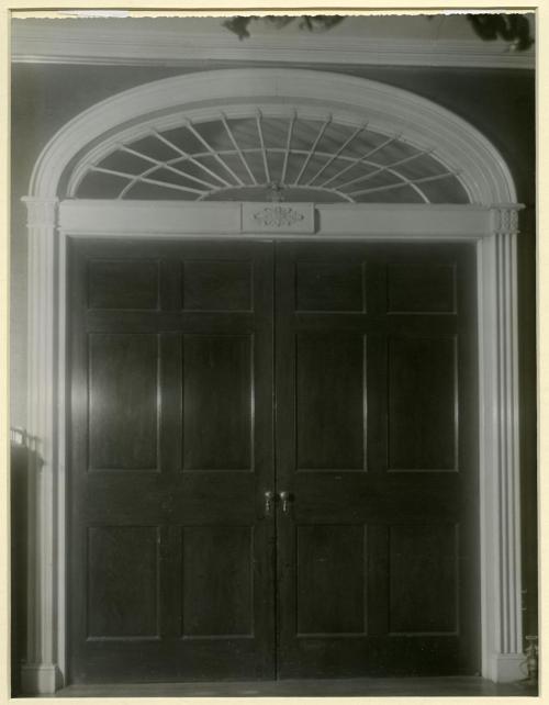 Chittenden County, Burlington 1816, Deming-Isham House, Door between West Parlors