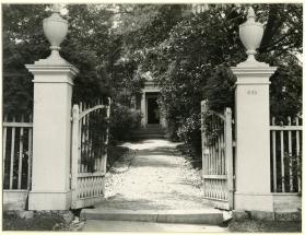 Chittenden County, Grassemount Estate, Entrance Gate and Path 1804