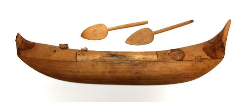 Model of a canoe