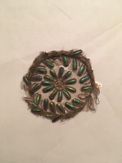 Ornament made from beetle wings