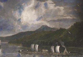 Timber Raft on Lake Champlain