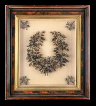 Hair wreath in frame