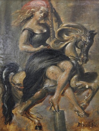 Women on Carousel Horses--2 Sides